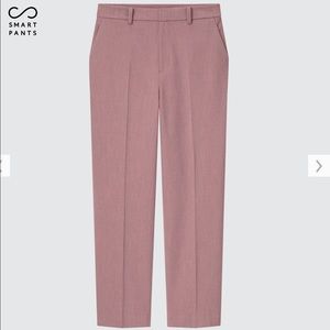 Uniqlo smart ankle pants 2way stretch | pink